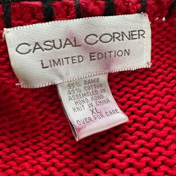 Vintage Rainbow Multicolor Knit Sweater 80s 90s Funky Grandma 3D Size XL - Picture 10 of 10